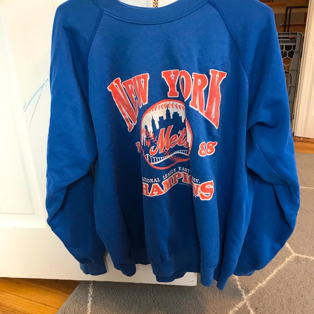 Vintage 80s MLB New York Mets Raglan Crewneck